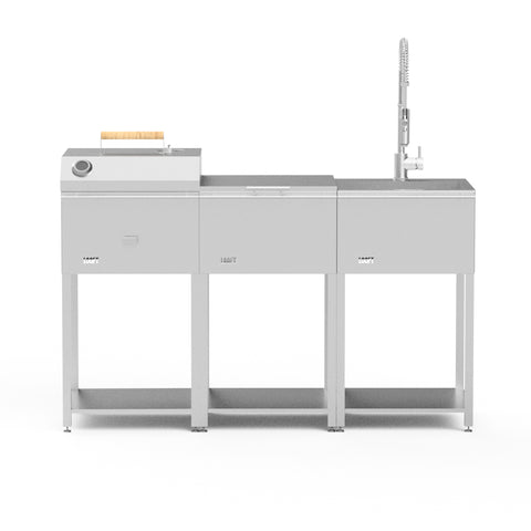 Komplett Utekök med Grill & Diskho