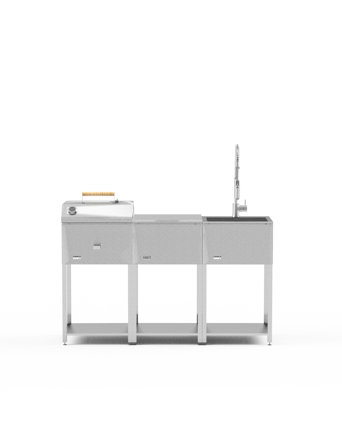 Komplett Utekök med Grill & Diskho